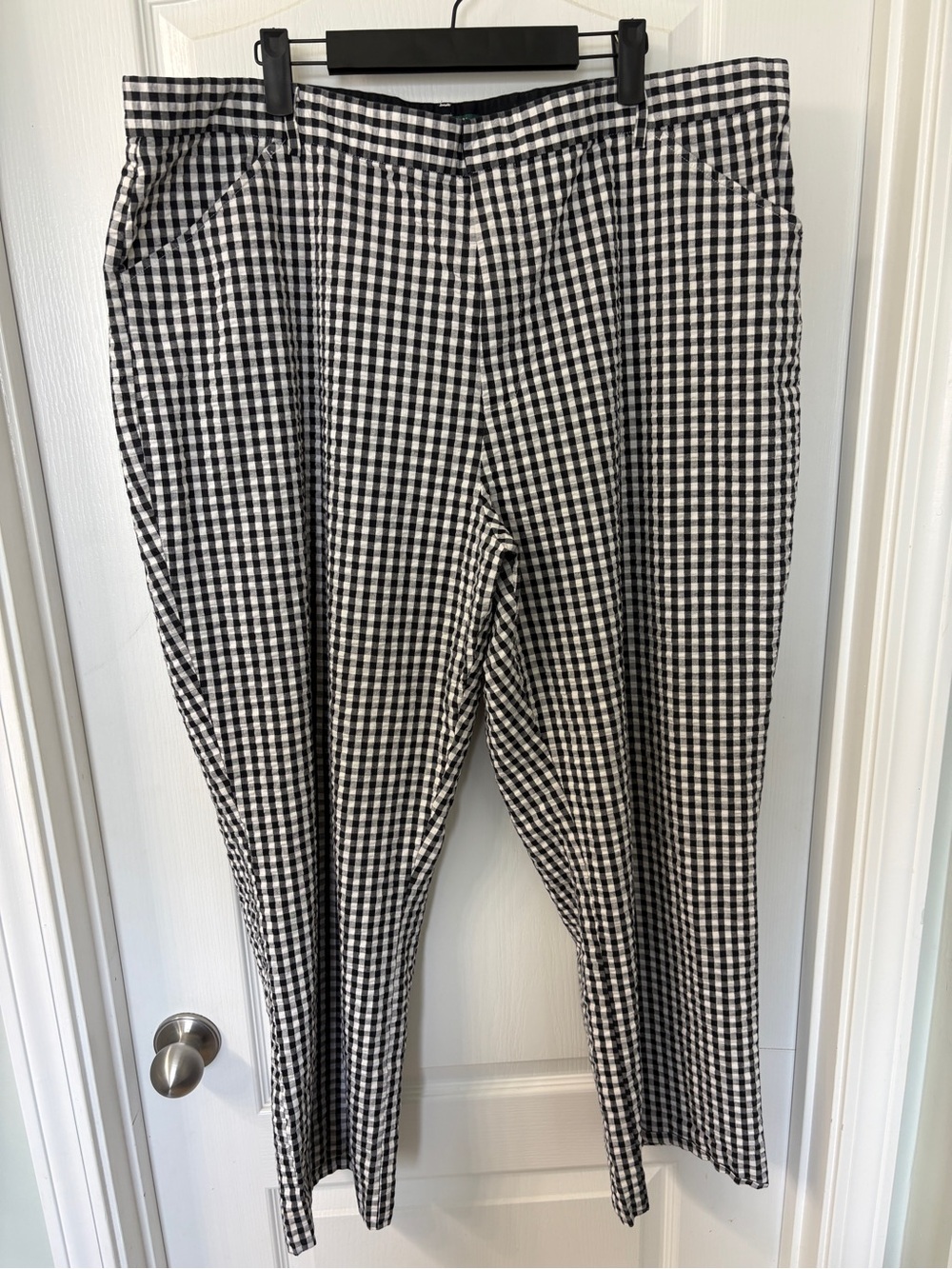 Lauren Ralph Lauren Black and White Checked Gingham Capri Pants Size 22W